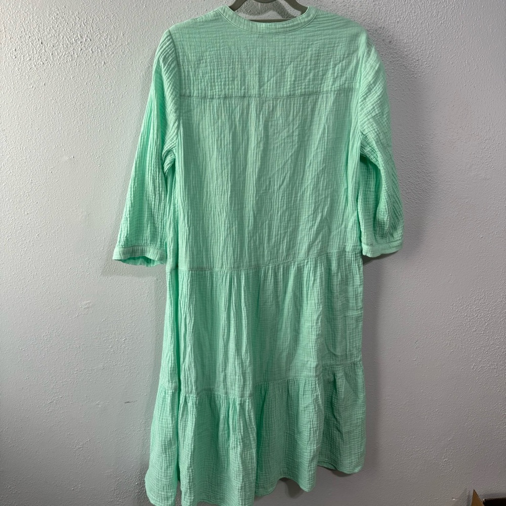 Soft Surroundings Laguna gauze dress mint green med - Picture 5 of 7